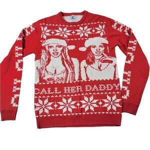 BarStool Sports Call Her Daddy Ugly Christmas Holiday Graphic Sweater Medium